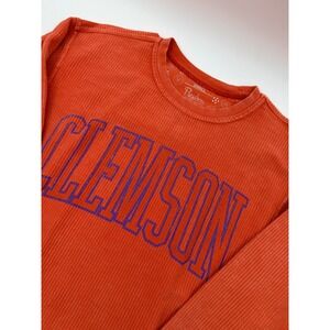 Pressbox Clemson Womens Distressed Orange Pullover